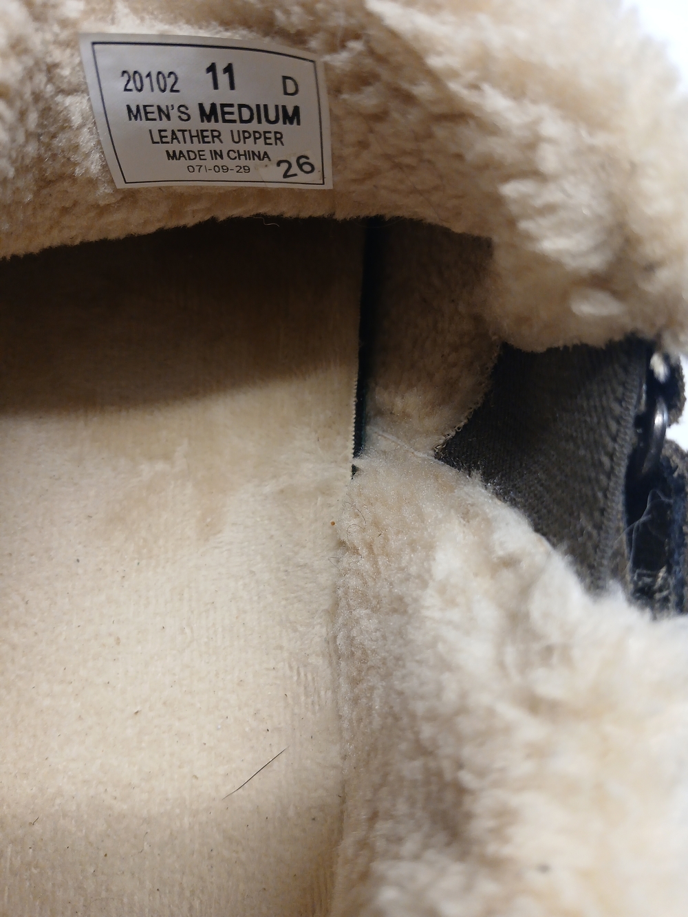 Orthofeet Men's Othopedic Brown Suede Slip-On with Cream Shearling Collar - Picture 12 of 15